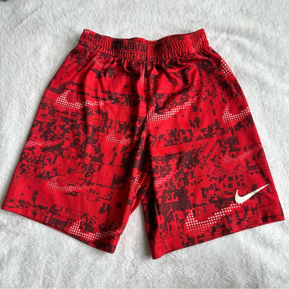 Nike Red and Black Patterned Shorts
